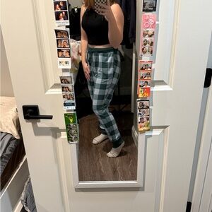 Green Plaid Lounge Pants